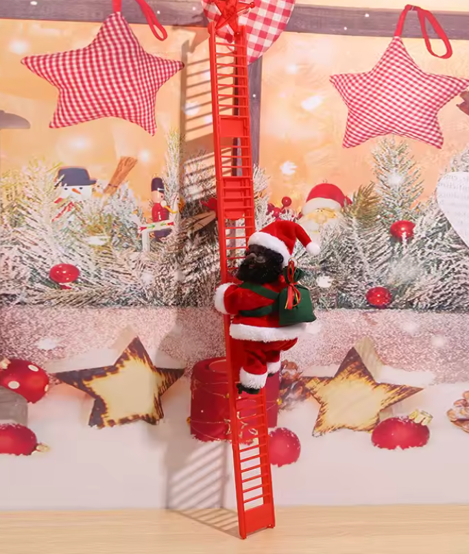 Climbing Santa Holiday Decor