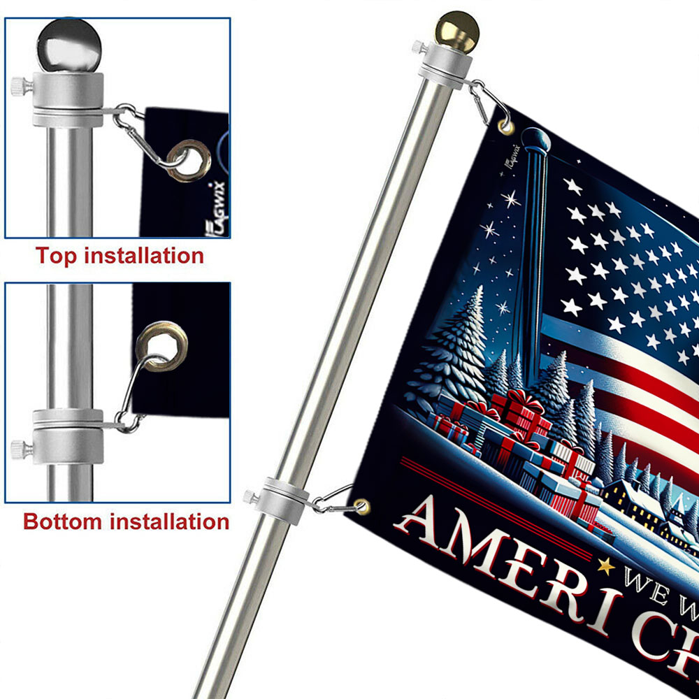 Festive Ameri Christmas Banner Flag