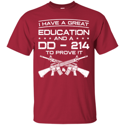 Proud Veteran DD214 Proof T-Shirt